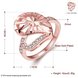 Wholesale Trendy Rose Gold Heart White CZ Ring TGGPR1385 0 small