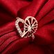 Wholesale Trendy Rose Gold Heart White CZ Ring TGGPR1385 1 small