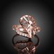 Wholesale Trendy Rose Gold Heart White CZ Ring TGGPR1385 4 small