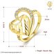 Wholesale Romantic 24K Gold Heart White CZ Ring TGGPR1390 0 small