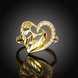 Wholesale Romantic 24K Gold Heart White CZ Ring TGGPR1390 1 small