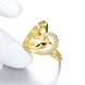 Wholesale Romantic 24K Gold Heart White CZ Ring TGGPR1390 3 small