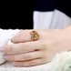 Wholesale Romantic 24K Gold Heart White CZ Ring TGGPR1390 4 small