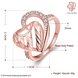 Wholesale Romantic Rose Gold Heart White CZ Ring TGGPR1395 0 small