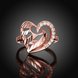 Wholesale Romantic Rose Gold Heart White CZ Ring TGGPR1395 1 small