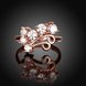 Wholesale Classic Rose Gold Geometric White CZ Ring TGGPR1407 1 small