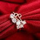 Wholesale Classic Rose Gold Geometric White CZ Ring TGGPR1407 2 small