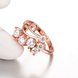 Wholesale Classic Rose Gold Geometric White CZ Ring TGGPR1407 3 small