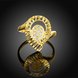Wholesale Trendy 24K Gold Water Drop White CZ Ring TGGPR1414 4 small