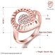 Wholesale Trendy Rose Gold Water Drop White CZ Ring TGGPR1422 1 small