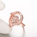 Wholesale Trendy Rose Gold Water Drop White CZ Ring TGGPR1422 3 small