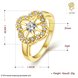 Wholesale Romantic 24K Gold Plant White CZ Ring TGGPR1430 0 small