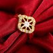 Wholesale Romantic 24K Gold Plant White CZ Ring TGGPR1430 2 small