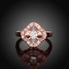 Wholesale Romantic Rose Gold Plant White CZ Ring TGGPR1438 1 small