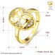 Wholesale Classic 24K Gold Water Drop White CZ Ring TGGPR1446 1 small