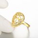 Wholesale Classic 24K Gold Water Drop White CZ Ring TGGPR1446 3 small