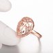 Wholesale Classic Rose Gold Water Drop White CZ Ring TGGPR1454 3 small