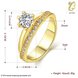 Wholesale Romantic 24K Gold Round White CZ Ring TGGPR172 1 small