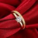 Wholesale Romantic 24K Gold Round White CZ Ring TGGPR172 3 small