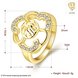 Wholesale Romantic 24K Gold Geometric flower White CZ Ring Fine Jewelry Wedding Anniversary Party  Gift TGGPR210 0 small