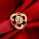 Wholesale Romantic 24K Gold Geometric flower White CZ Ring Fine Jewelry Wedding Anniversary Party  Gift TGGPR210 2 small
