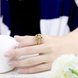 Wholesale Romantic 24K Gold Geometric flower White CZ Ring Fine Jewelry Wedding Anniversary Party  Gift TGGPR210 4 small