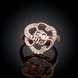 Wholesale Romantic Rose Gold Geometric flower White CZ Ring Fine Jewelry Wedding Anniversary Party  Gift TGGPR217 2 small