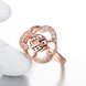 Wholesale Romantic Rose Gold Geometric flower White CZ Ring Fine Jewelry Wedding Anniversary Party  Gift TGGPR217 3 small
