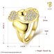 Wholesale Hot sale jewelry from China Trendy 24K Gold Heart White CZ Ring  TGGPR224 0 small