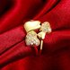 Wholesale Hot sale jewelry from China Trendy 24K Gold Heart White CZ Ring  TGGPR224 1 small
