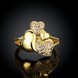 Wholesale Hot sale jewelry from China Trendy 24K Gold Heart White CZ Ring  TGGPR224 3 small