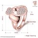 Wholesale Hot sale jewelry from China Trendy Rose Gold Heart White CZ Ring TGGPR231 0 small