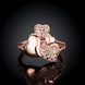 Wholesale Hot sale jewelry from China Trendy Rose Gold Heart White CZ Ring TGGPR231 1 small