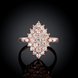 Wholesale Classic Rose Gold Geometric White CZ Ring full diamond Fine Jewelry Wedding Anniversary Party  Gift TGGPR238 3 small