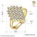 Wholesale Classic 24K Gold Geometric White CZ Ring full diamond Fine Jewelry Wedding Anniversary Party  Gift TGGPR245 0 small