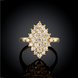Wholesale Classic 24K Gold Geometric White CZ Ring full diamond Fine Jewelry Wedding Anniversary Party  Gift TGGPR245 2 small
