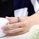 Wholesale Romantic Rose Gold Geometric White CZ Ring Fine Jewelry Wedding Anniversary Party  Gift TGGPR259 2 small