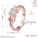 Wholesale Romantic Rose Gold Geometric White CZ Ring Fine Jewelry Wedding Anniversary Party  Gift TGGPR259 3 small