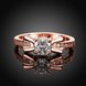 Wholesale Romantic Rose Gold Geometric White CZ Ring Fine Jewelry Wedding Anniversary Party  Gift TGGPR259 4 small