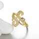 Wholesale Hot sale jewelry from China  Trendy 24K Gold Geometric White CZ Ring TGGPR265 1 small