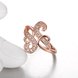 Wholesale omantic Rose Gold Geometric White CZ Ring Fine Jewelry Wedding Anniversary Party  Gift TGGPR272 3 small