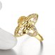 Wholesale Hot sale jewelry from China Trendy 24K Gold flower White CZ Ring  TGGPR279 1 small
