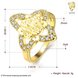 Wholesale Hot sale jewelry from China Trendy 24K Gold flower White CZ Ring  TGGPR279 2 small