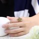 Wholesale Hot sale jewelry from China Trendy 24K Gold flower White CZ Ring  TGGPR279 4 small