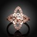 Wholesale Romantic Rose Gold Geometric flower White CZ Ring Fine Jewelry Wedding Anniversary Party  Gift TGGPR286 0 small
