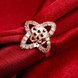 Wholesale Romantic Rose Gold Geometric flower White CZ Ring Fine Jewelry Wedding Anniversary Party  Gift TGGPR286 1 small