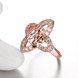 Wholesale Romantic Rose Gold Geometric flower White CZ Ring Fine Jewelry Wedding Anniversary Party  Gift TGGPR286 2 small