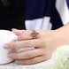 Wholesale Romantic Rose Gold Geometric flower White CZ Ring Fine Jewelry Wedding Anniversary Party  Gift TGGPR286 3 small