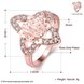 Wholesale Romantic Rose Gold Geometric flower White CZ Ring Fine Jewelry Wedding Anniversary Party  Gift TGGPR286 4 small