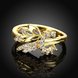 Wholesale Hot sale jewelry from China  Trendy 24K Gold Geometric White CZ Ring TGGPR292 0 small